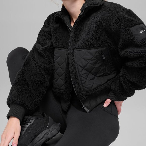 ALO YOGA Sherpa Edge Bomber - Picture 1 of 3